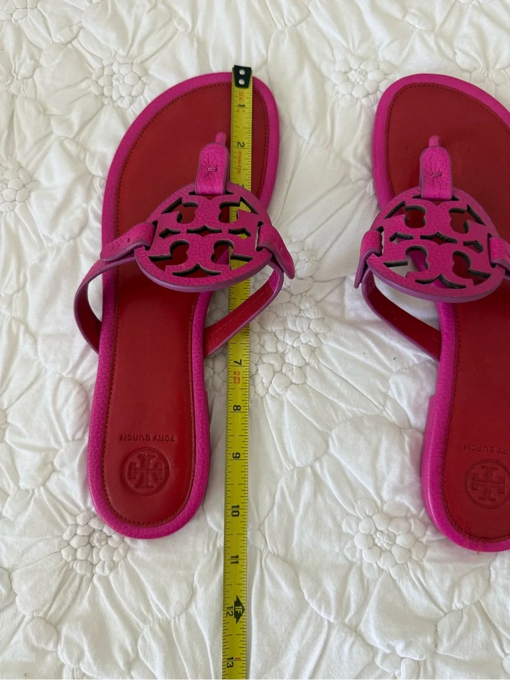 Tory Burch Pink Miller Leather Sandals - Picture 6 of 6
